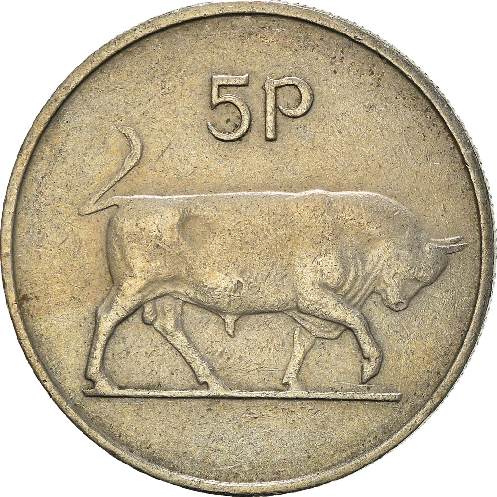 Moeda, REPÚBLICA DA IRLANDA, 5 Pence, 1970