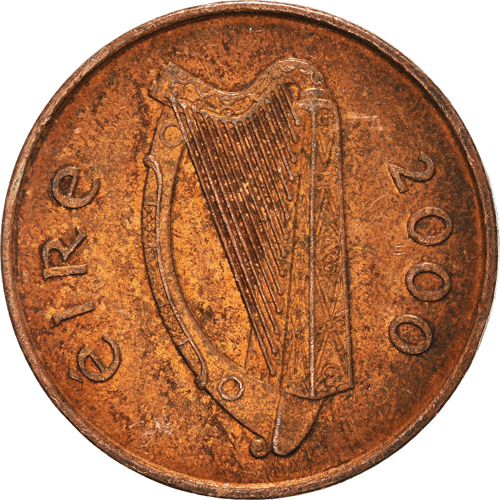 Moeda, REPÚBLICA DA IRLANDA, 2 Pence, 2000