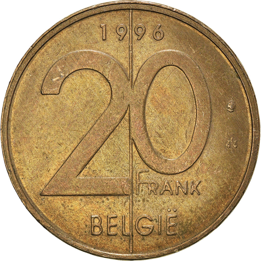 Moneta, Belgio, 20 Francs, 20 Frank, 1996