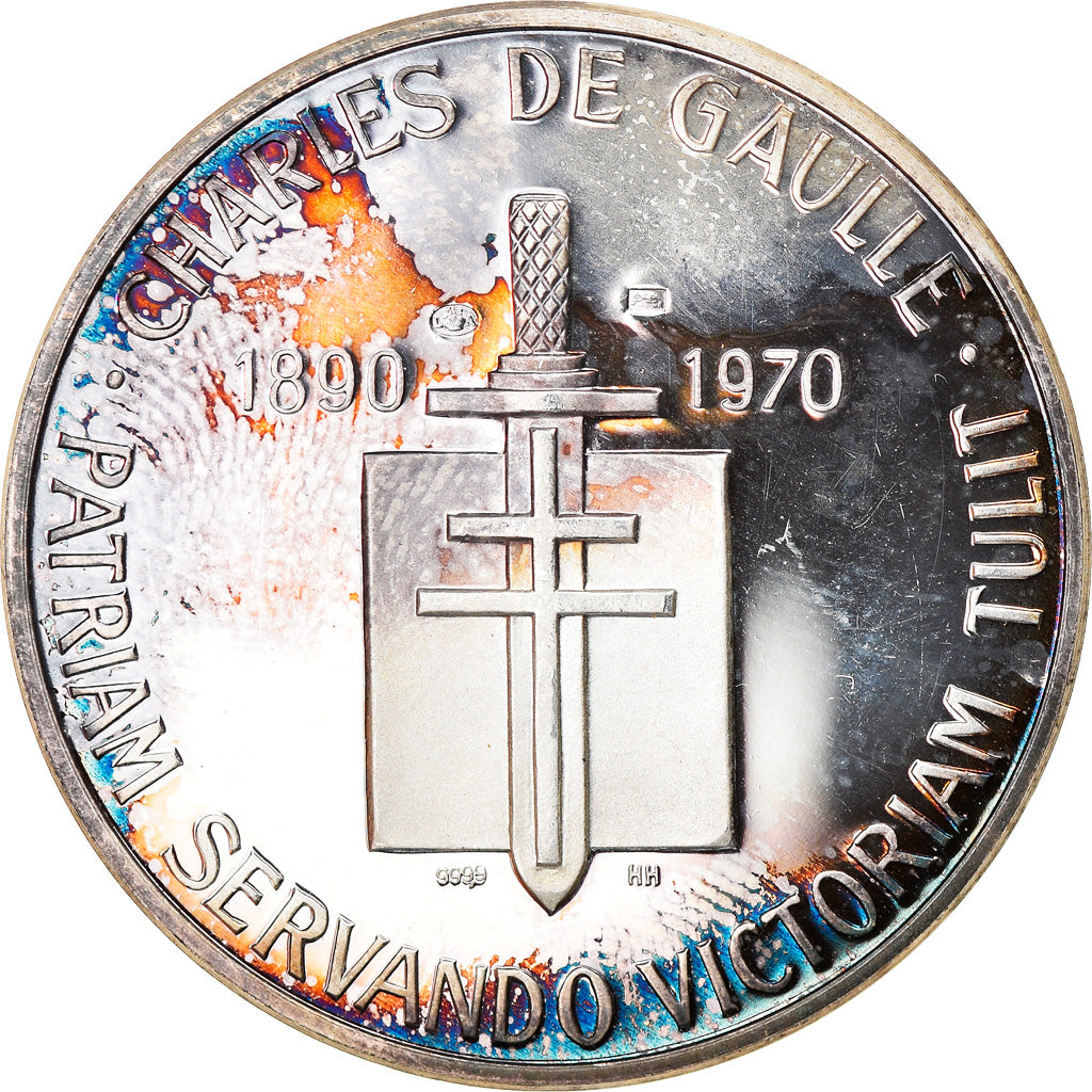 Francja, Medal, Charles de Gaulle, Patriam Servando Victoriam Tvlit, Politics