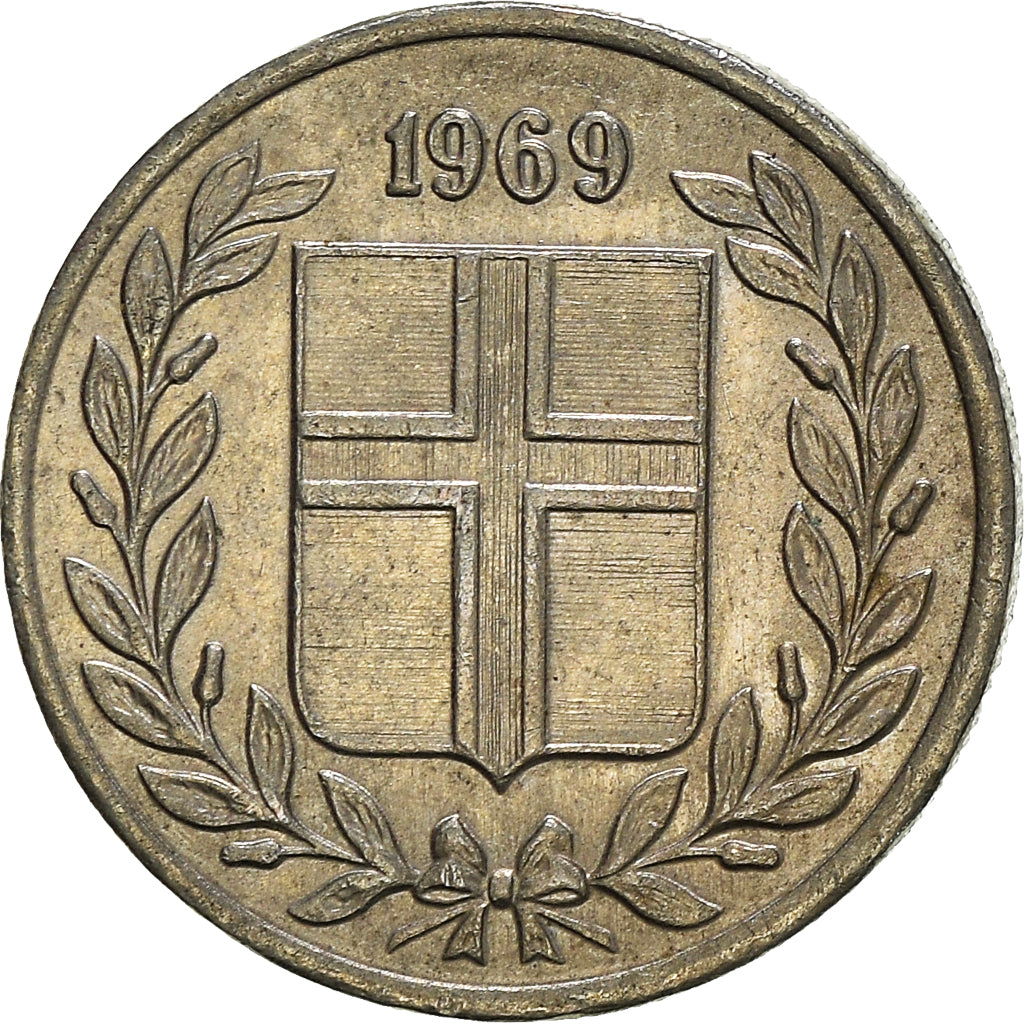 Coin, Iceland, 10 Aurar, 1969