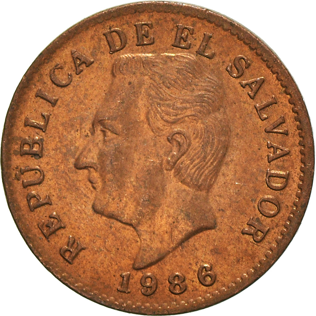 Coin, El Salvador, Centavo, 1986