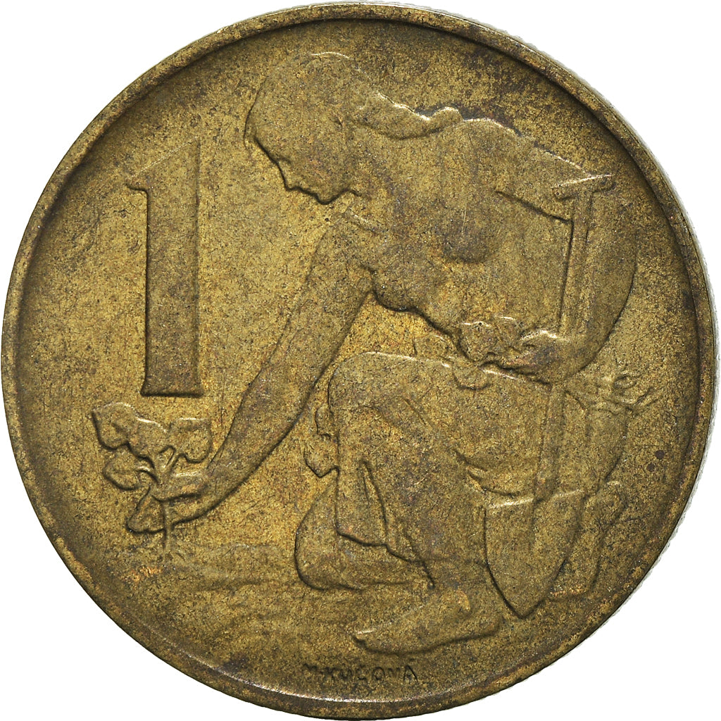 Coin, Czechoslovakia, Koruna, 1990