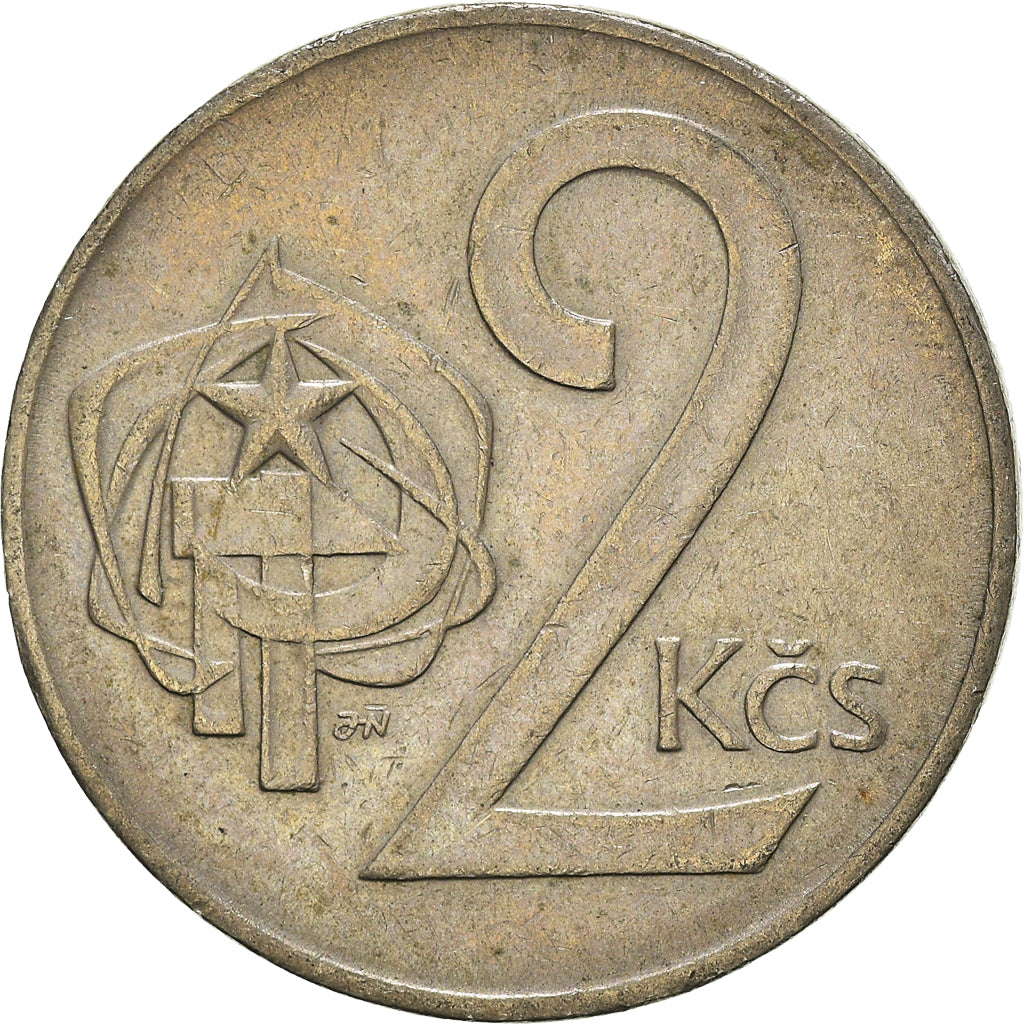 Moneda, Checoslovaquia, 2 Koruny, 1974