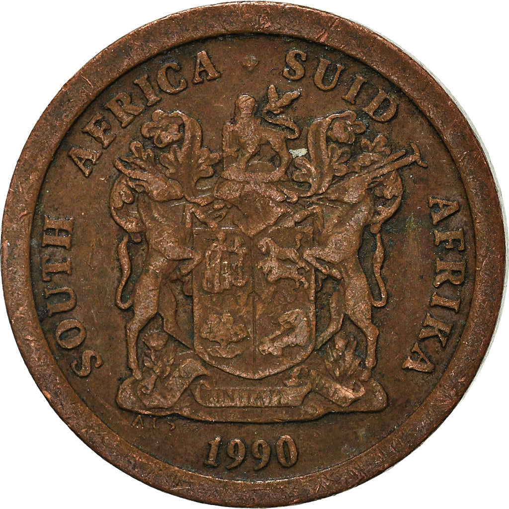 Moneda, Sudáfrica, 5 Cents, 1990
