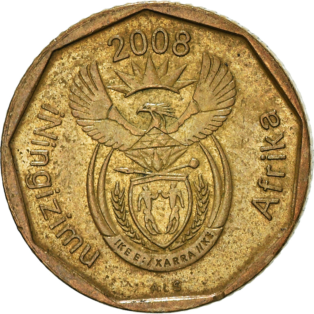 Moneda, Sudáfrica, 10 Cents, 2008