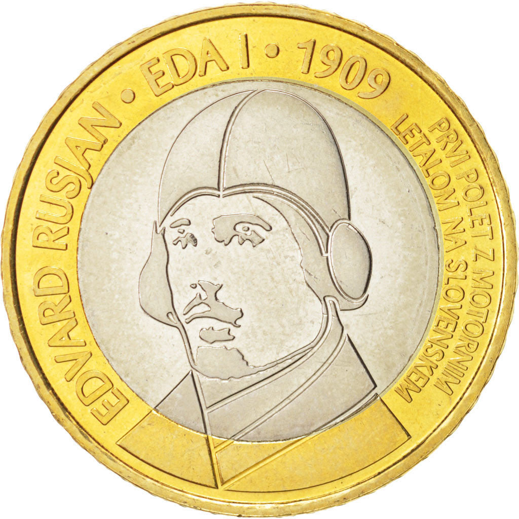 Słowenia, 3 Euro, 2009, Vantaa, MS(63), Bimetaliczny, KM:85