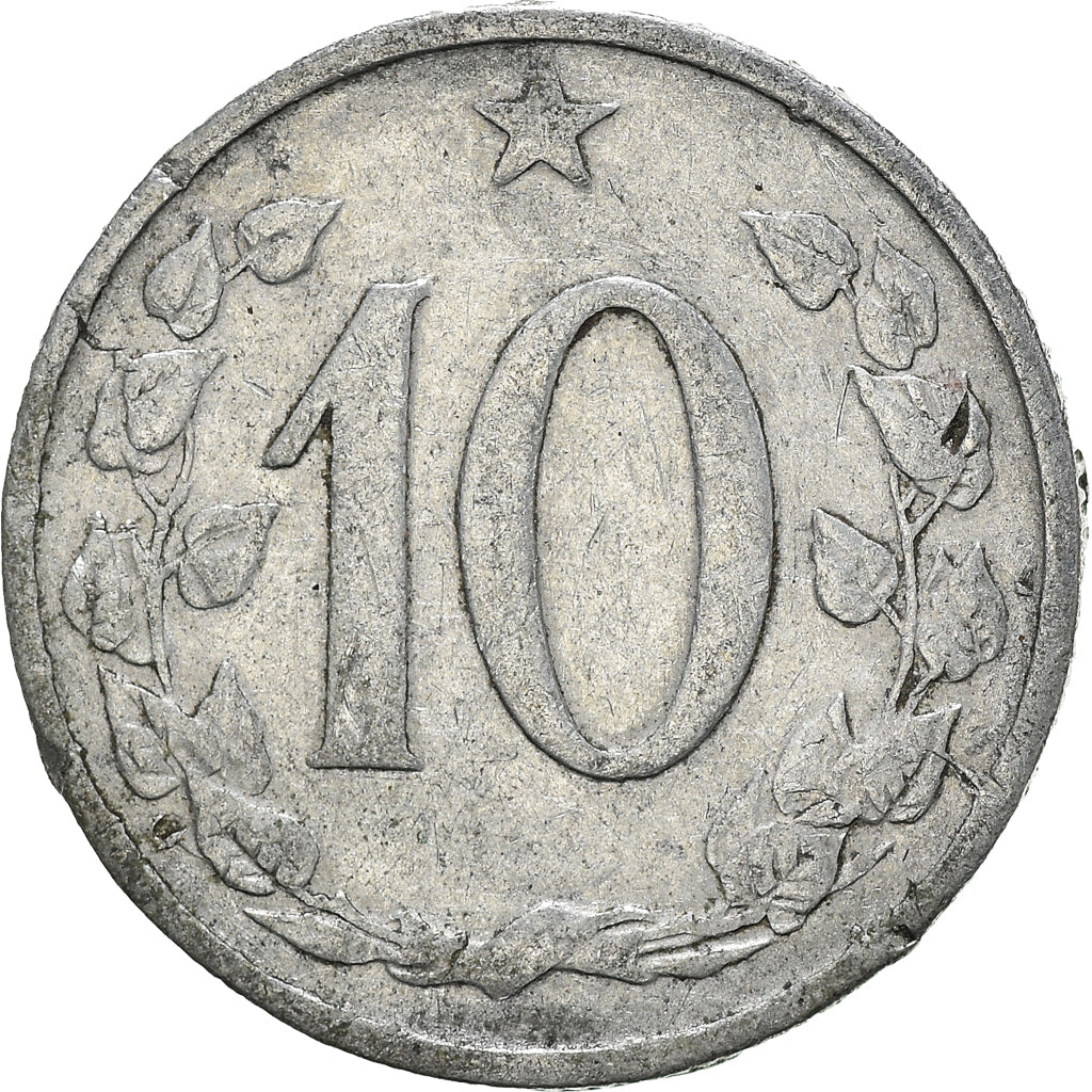 Munten, Tsjecho-Slowakije, 10 Haleru, 1961