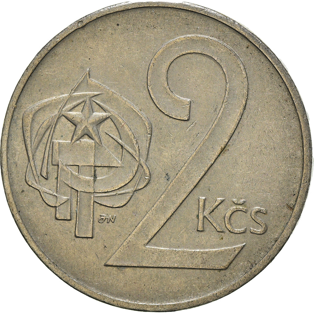 Moneda, Checoslovaquia, 2 Koruny, 1975