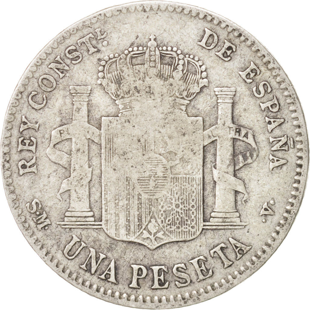 Monnaie, Espagne, Alfonso XIII, Peseta, 1900, Madrid, TB, Argent, KM:706