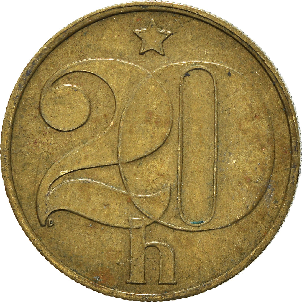 Coin, Czechoslovakia, 20 Haleru, 1987