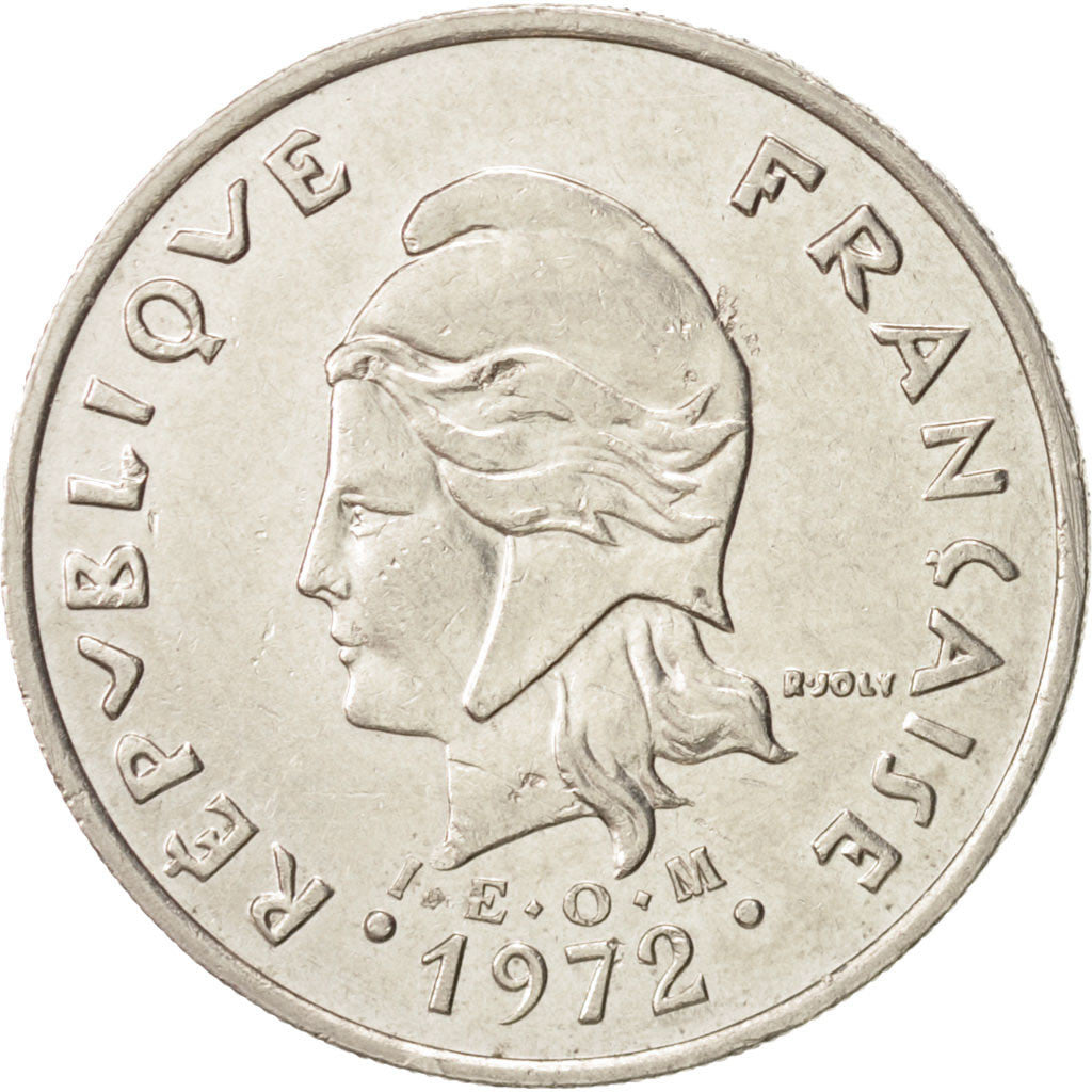 Coin, French Polynesia, 20 Francs, 1972, Paris, EF(40-45), Nickel, KM:9
