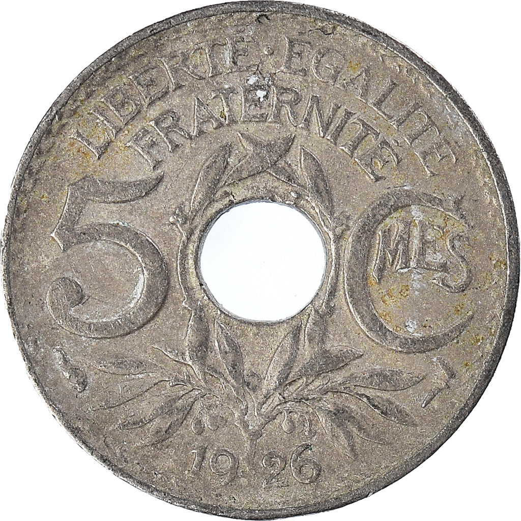Moeda, França, 5 Centimes, 1926