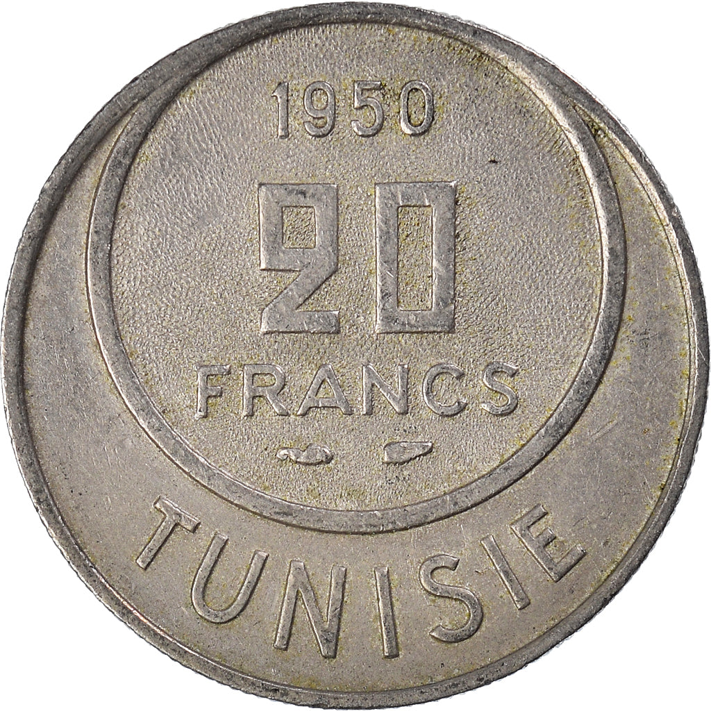 Moneta, Tunisia, 20 Francs
