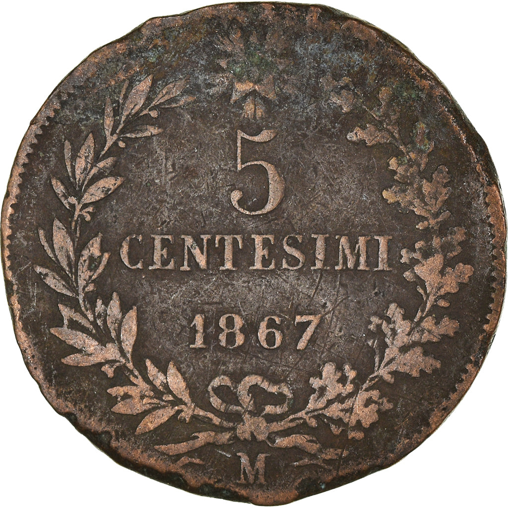 Moneta, Włochy, 5 Centesimi, 1867