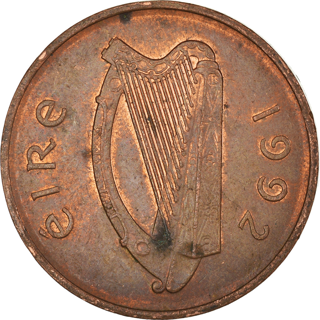 Moeda, REPÚBLICA DA IRLANDA, 2 Pence, 1992