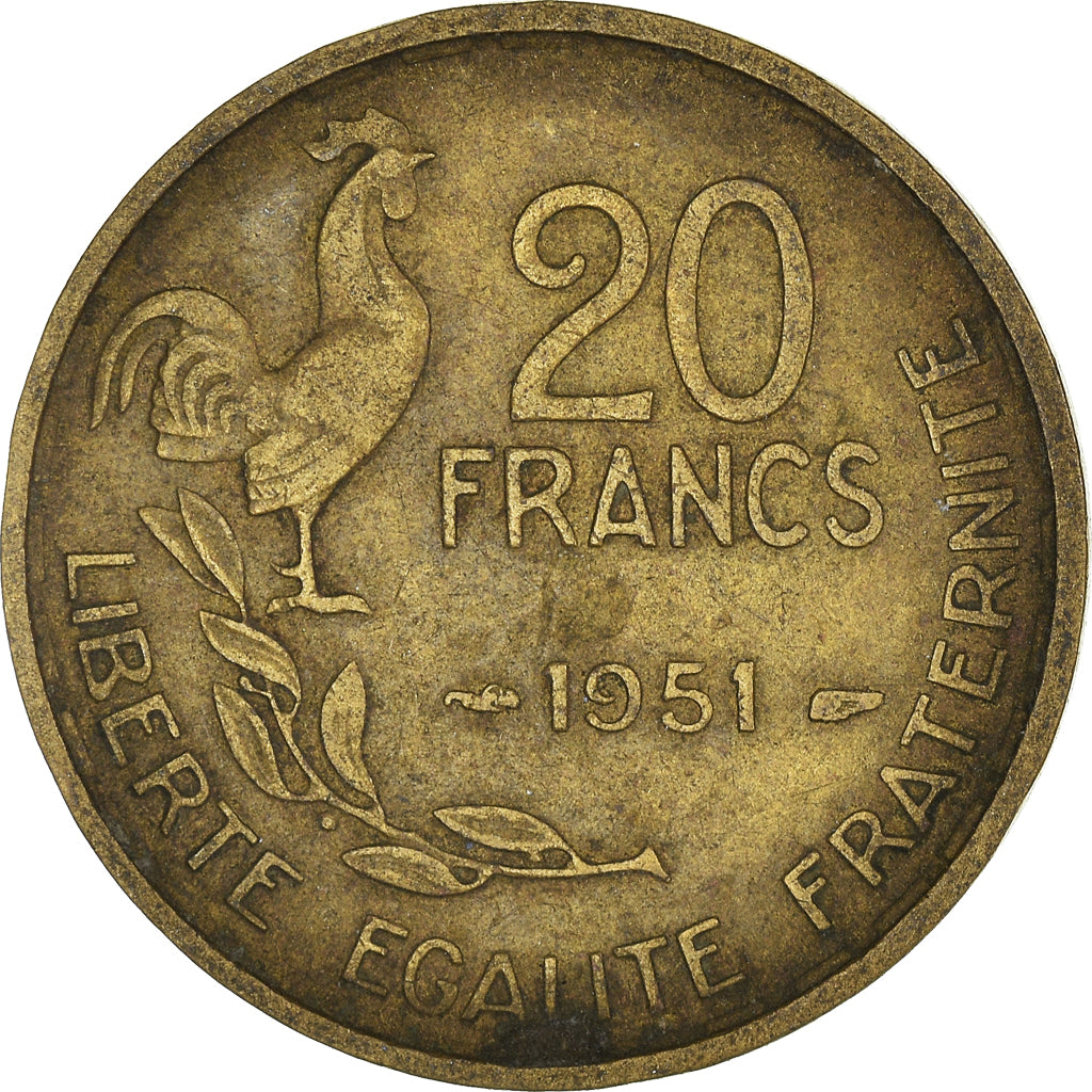 Moneta, Francja, 20 Francs, 1951