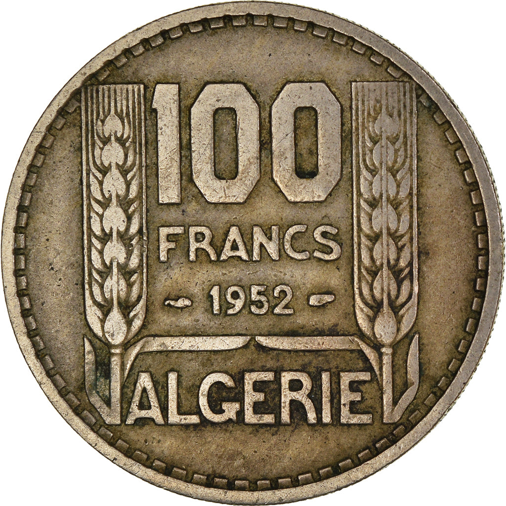 Moeda, Argélia, 100 Francs, 1952