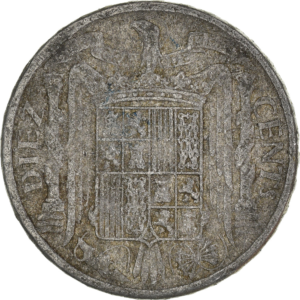 Munten, Spanje, 10 Centimos, 1945