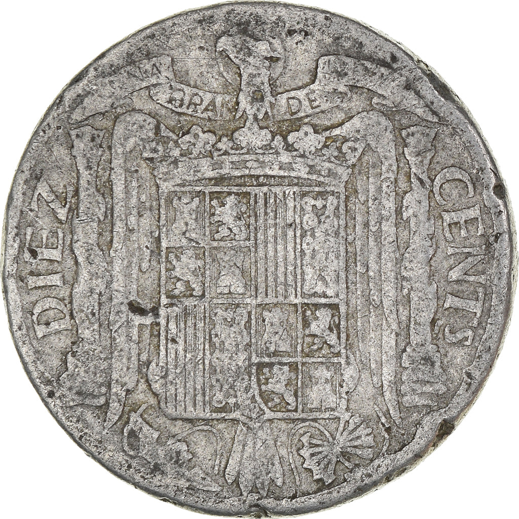 Monnaie, Espagne, 10 Centimos, 1941