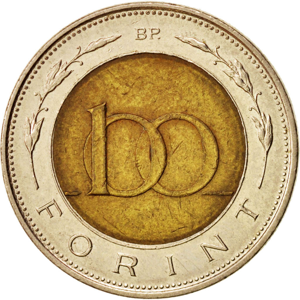 Coin, Hungary, 100 Forint, 1997, Budapest, EF(40-45), Bi-Metallic, KM:721