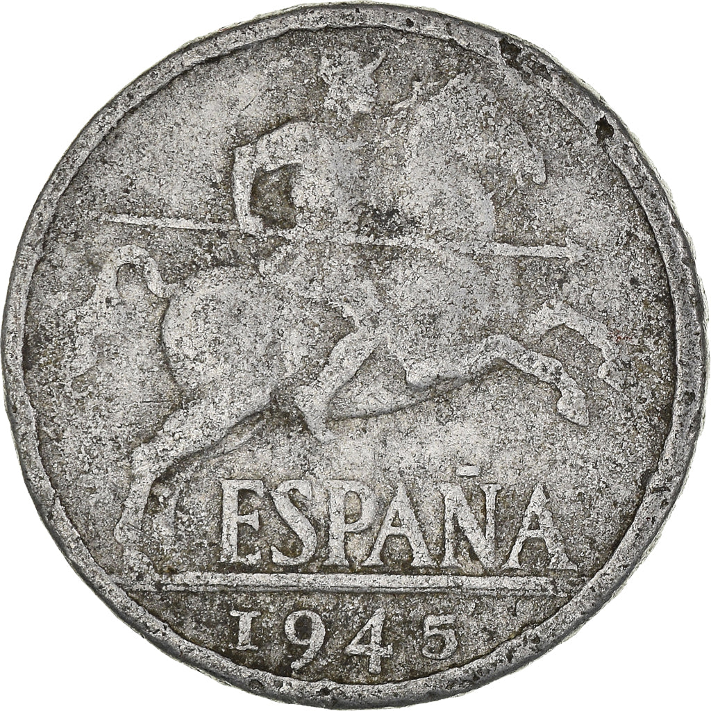 Moneta, Spagna, 10 Centimos, 1945