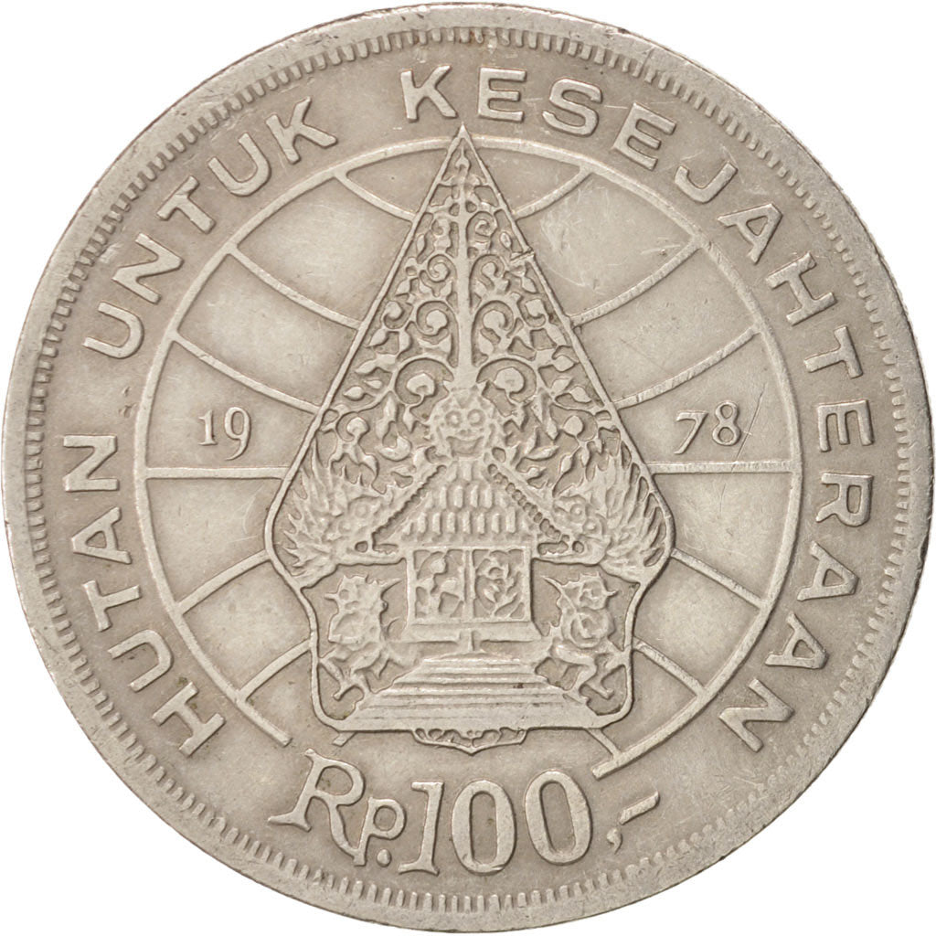 Coin, Indonesia, 100 Rupiah, 1978, EF(40-45), Copper-nickel, KM:42