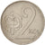 Moneta, Czechosłowacja, 2 Koruny, 1986, EF(40-45), Miedź-Nikiel, KM:75