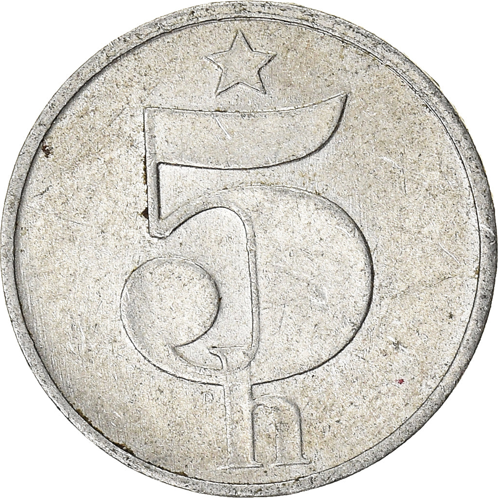 Coin, Czechoslovakia, 5 Haleru, 1988