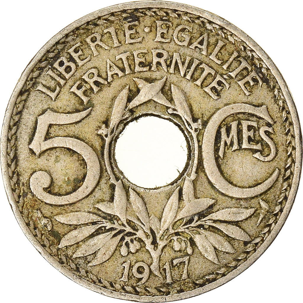 Moneda, Francia, 5 Centimes, 1917
