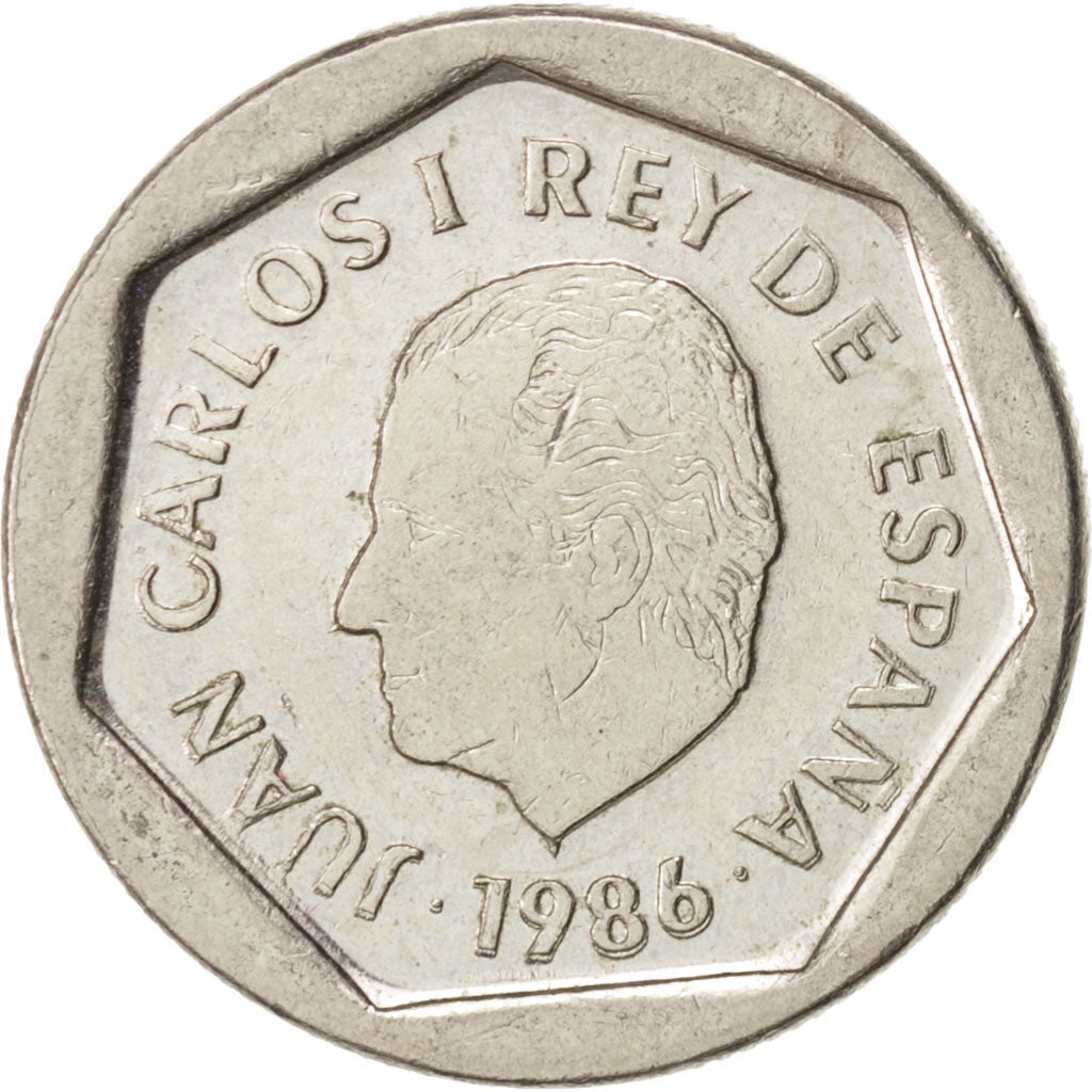 Moneda, España, Juan Carlos I, 200 Pesetas, 1986, MBC, Cobre - níquel, KM:829