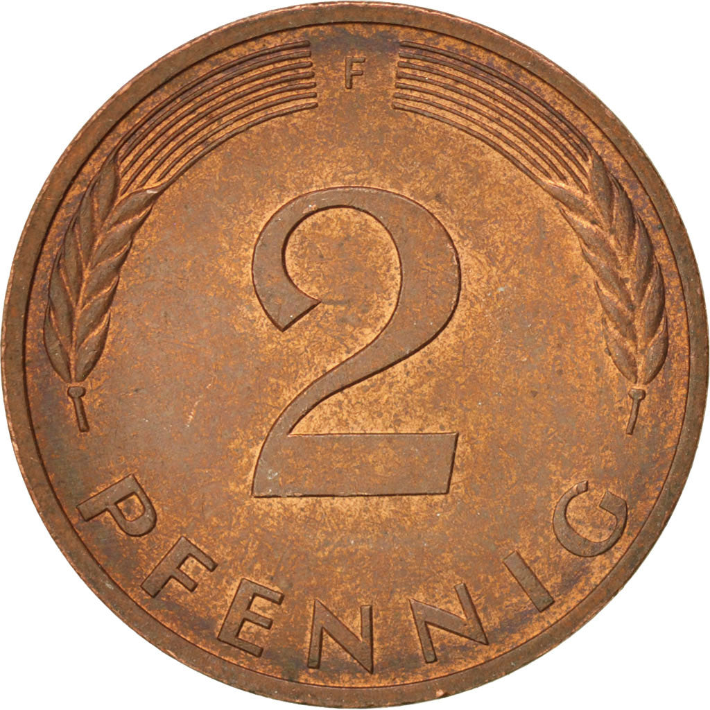 Coin, GERMANY - FEDERAL REPUBLIC, 2 Pfennig, 1979, Stuttgart, EF(40-45), Copper