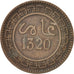 Coin, Morocco, 'Abd al-Aziz, 5 Mazunas, 1902, Birmingham, EF(40-45), Bronze