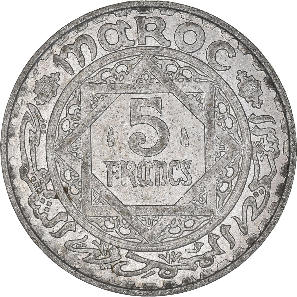 Moeda, Marrocos, 5 Francs, 1370