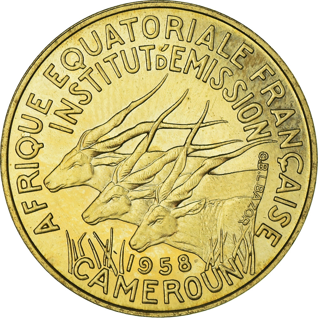 Münze, Kamerun, 10 Francs, 1958, Paris, ESSAI, VZ+, Aluminum-Bronze, KM:E8