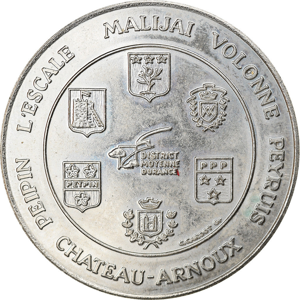 France, Medal, 3 Euro de Malijai, 1996, Euro des villes, AU(55-58)