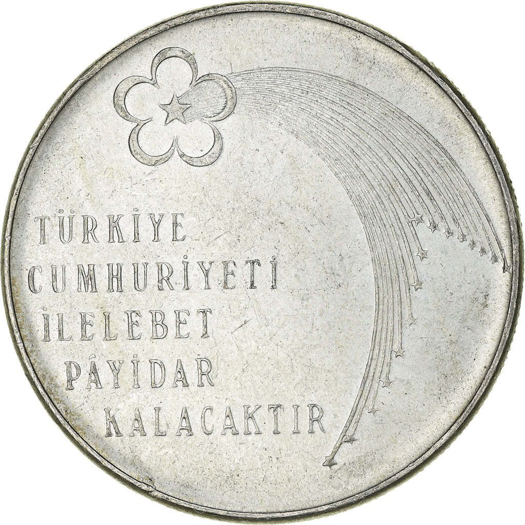 Moneta, Turcja, 100 Lira, 1973, MS(63), Srebro, KM:903