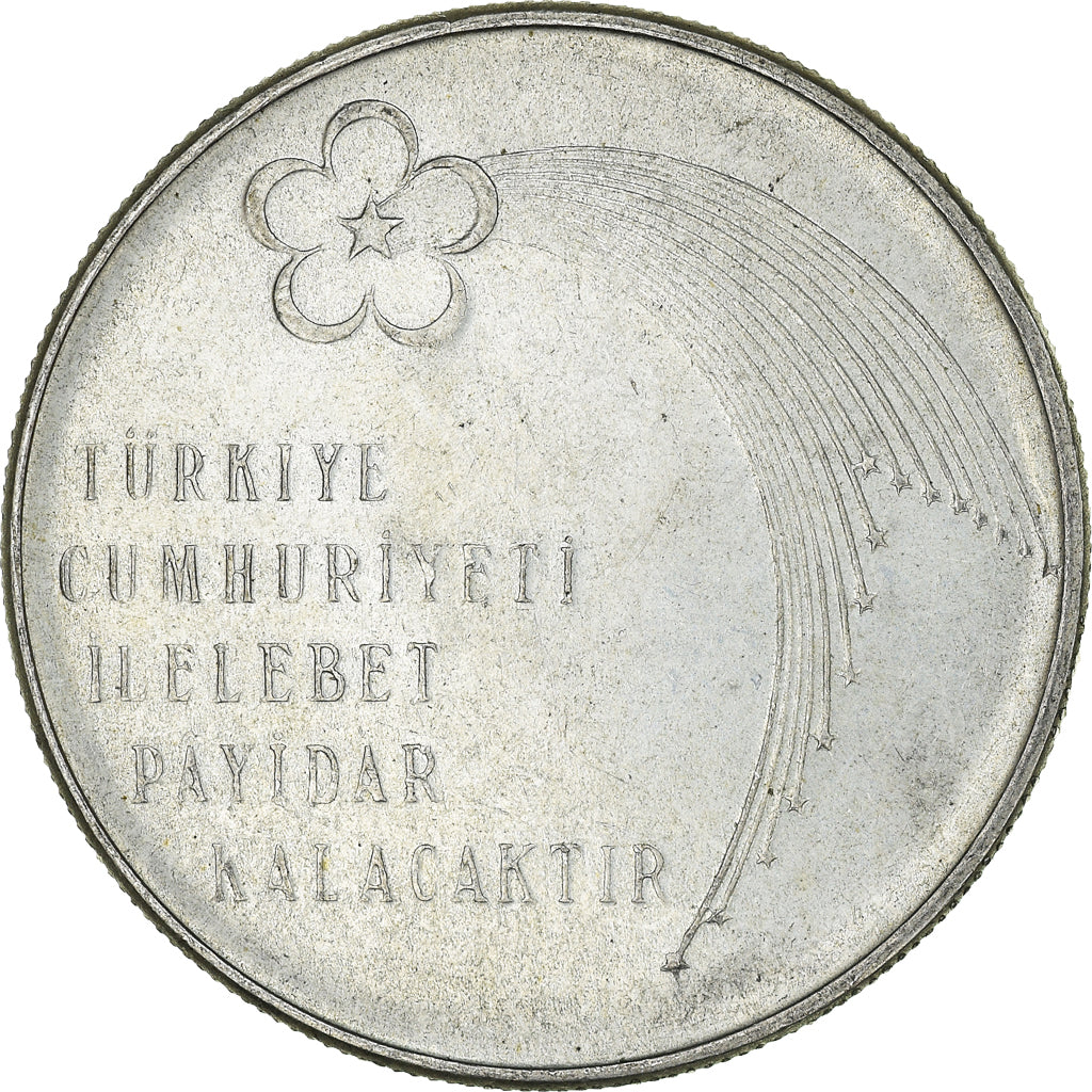 Moneta, Turcja, 100 Lira, 1973, MS(63), Srebro, KM:903