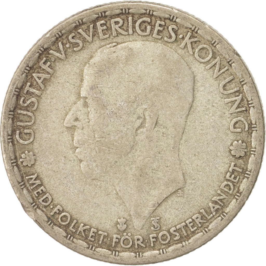 Coin, Sweden, Gustaf V, Krona, 1946, VF(30-35), Silver, KM:814