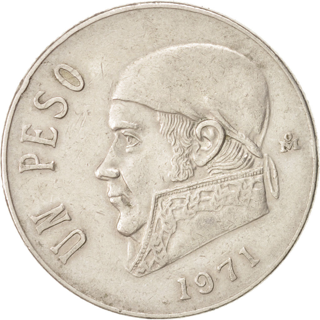 Coin, Mexico, Peso, 1971, Mexico City, EF(40-45), Copper-nickel, KM:460