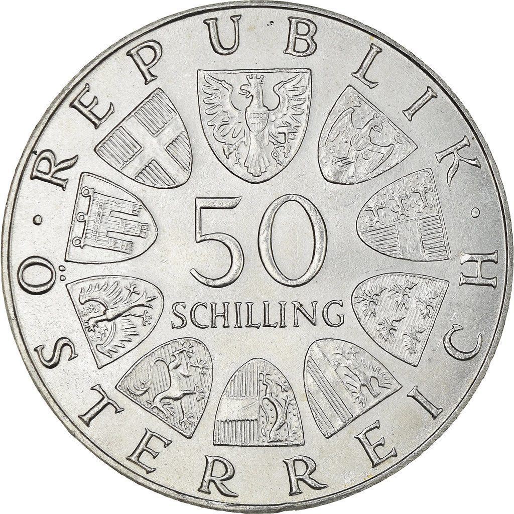 Münze, Österreich, 50 Schilling, 1972, UNZ, Silber, KM:2913