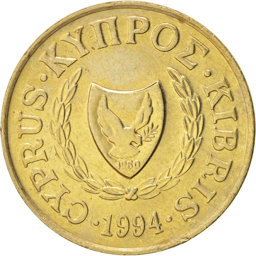 Moneta, Cipro, 2 Cents, 1994, SPL, Nichel-ottone, KM:54.3