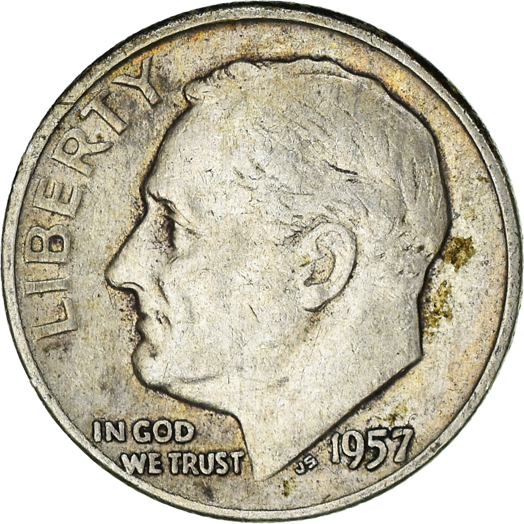 Münze, Vereinigte Staaten, Roosevelt Dime, Dime, 1957, U.S. Mint, Philadelphia