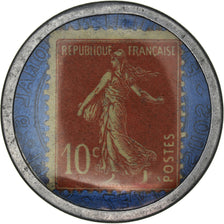 Coin, France, Crédit Lyonnais, 10 Centimes, Timbre-Monnaie, AU(55-58)