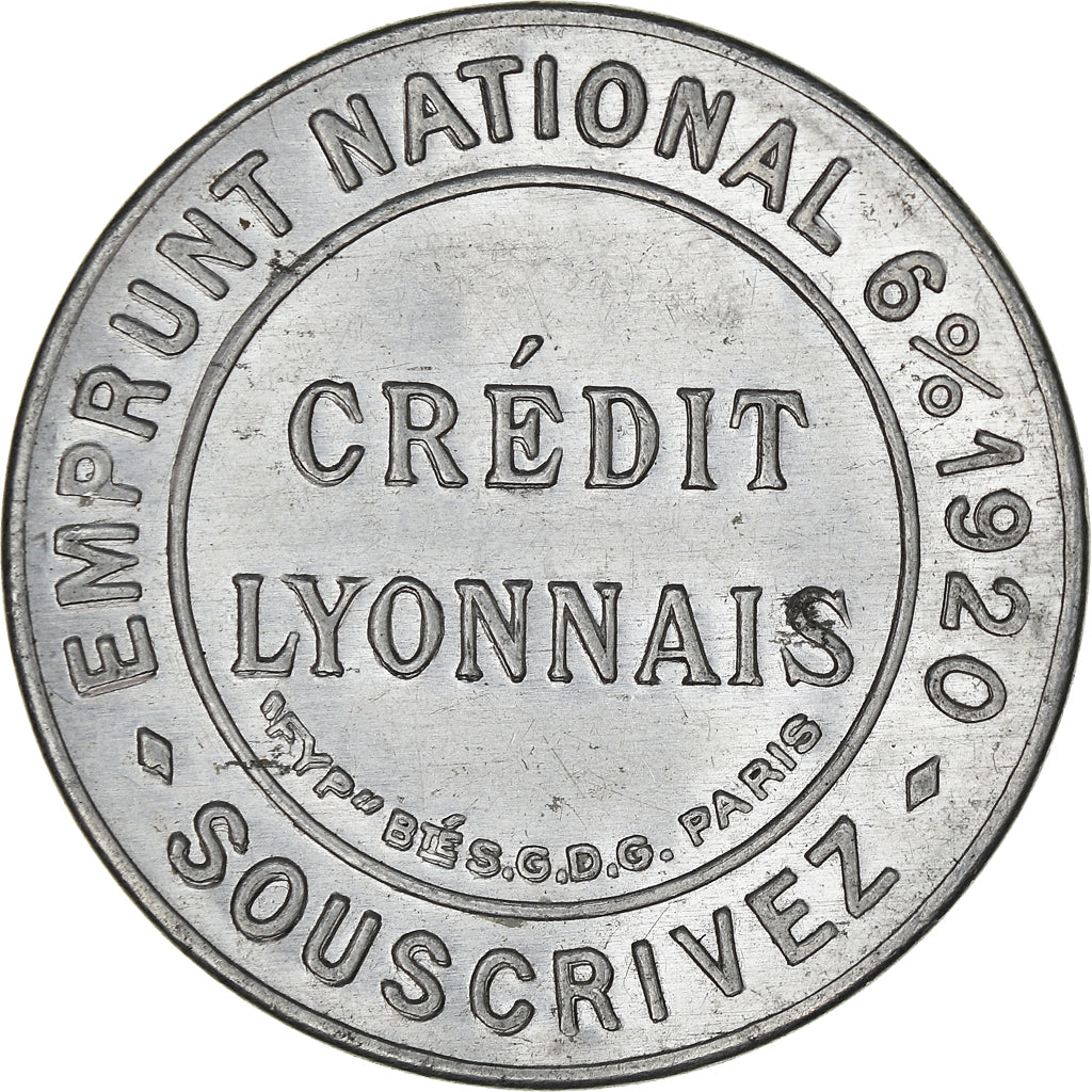 Coin, France, Crédit Lyonnais, 10 Centimes, Timbre-Monnaie, AU(55-58)