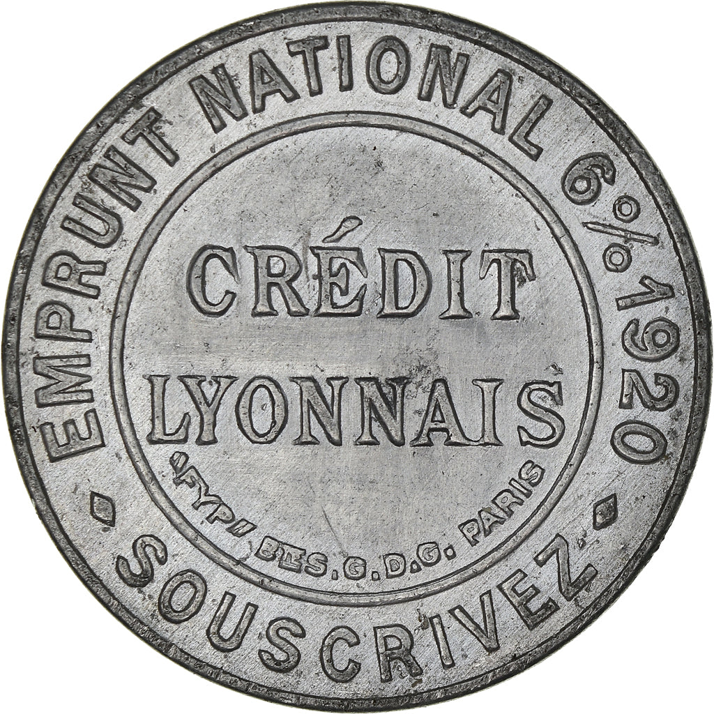 Monnaie, France, Crédit Lyonnais, 5 Centimes, Timbre-Monnaie, SUP, Aluminium