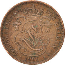 Coin, Belgium, 2 Centimes, 1905, EF(40-45), Copper, KM:36