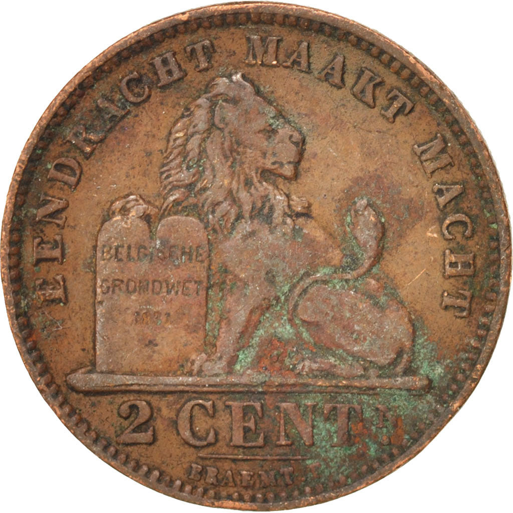 Coin, Belgium, 2 Centimes, 1905, EF(40-45), Copper, KM:36