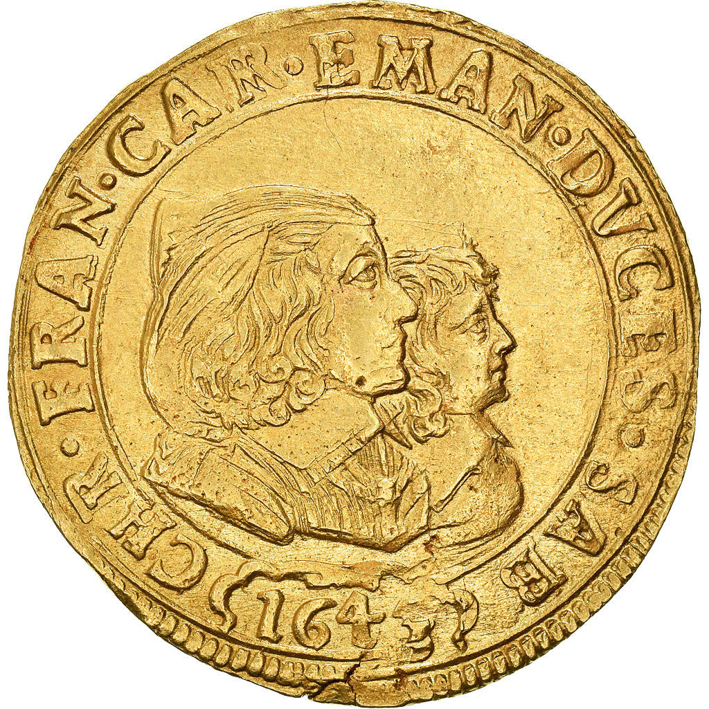 Duchy of Savoy, Carlo Emanuele II, 4 Scudi, 1641, Torino, Oro, SPL-