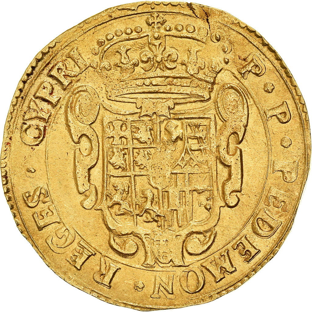 Duchy of Savoy, Carlo Emanuele II, 4 Scudi, 1641, Torino, Oro, SPL-